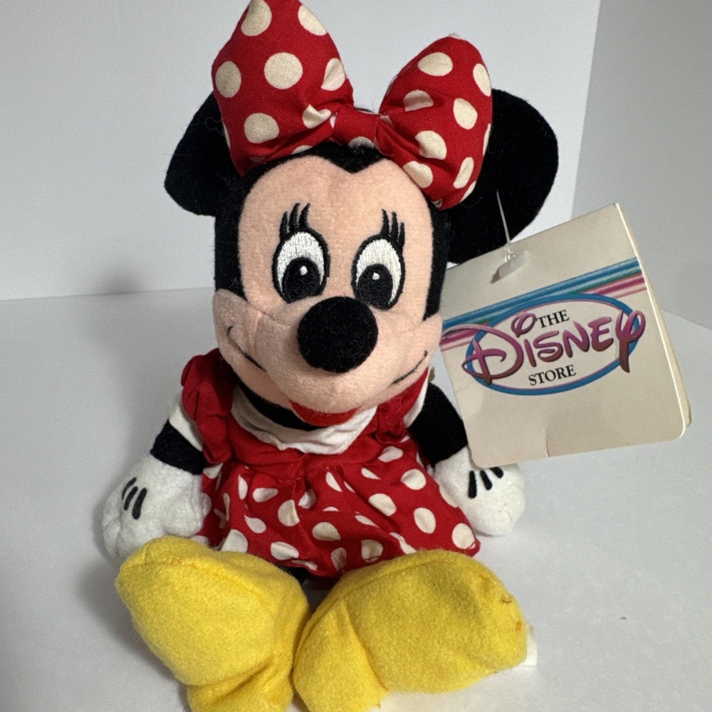 MINNIE MOUSE MINI BEAN BAG PLUSH THE DISNEY STORE NEW W/ TAGS‎
